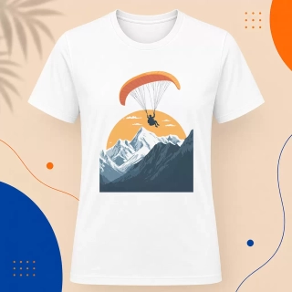 Pánské tričko - Horský paraglide - Svobodná příroda